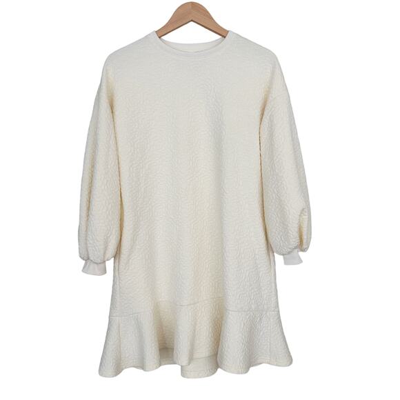 Anthropologie Mare Mare Odila Cream Textured Dress Sz SP - Picture 5 of 6